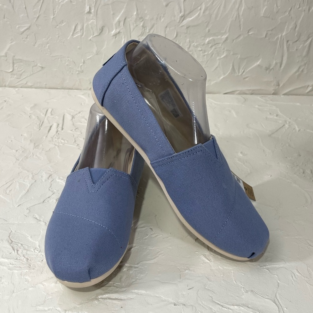 **NWT TOMS Faded Blue Canvas Alpargata Slip On Shoe Sz 9.5